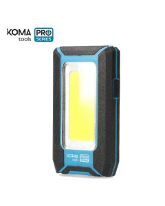 Linterna led cob 8w 500lm profesional. recargable con usb. con gancho + iman funcion power bank. incluye cable de carga. koma tools