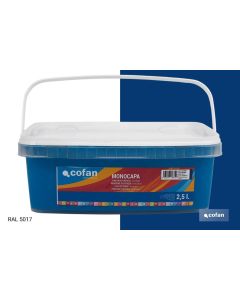 PINTURA PLÁSTICA MONOCAPA Azul Marino (2,5 LT) COFAN