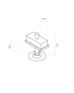 Pie nivelador/calzador galvanizado basics