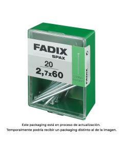 Caja m 20 unid. clavo cp acero 2,7x60mm fadix