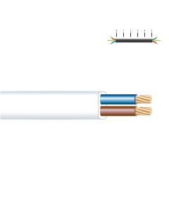 Manguera 2x1,5mm plana blanca flexible h05 vv-f (audio) euro/m