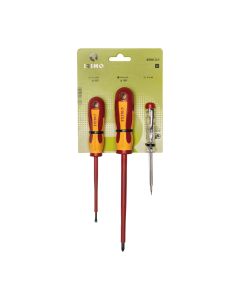 Juego de 2 destornilladores 1000 v + tester