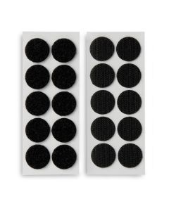 Discos adhesivos de cierre de gancho y bucle ø20 mm. negro