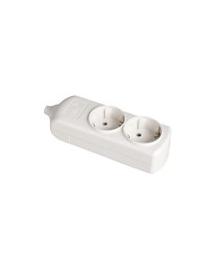 Base bipolar 2 tomas t/tl 10/16 a 250 v color blanco