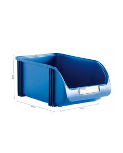 Gaveta apilable 30cm color titanium azul