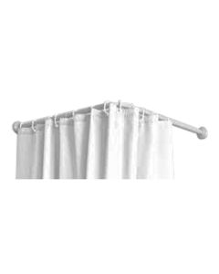 Barra de cortina curva blanca 70 x 100 a 175 cm