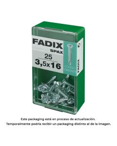 Caja s 25 unid. tornillo rosca chapa cp autot. cinc 3,5x16mm fadix