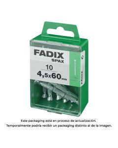Caja m 10 unid. clavo cp estriado acero 4,5x60mm fadix