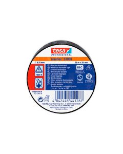 Cinta aislante homologada negra 25 m x 25 mm