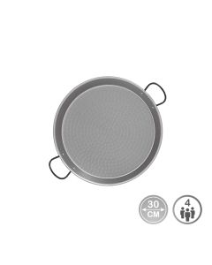 Paellera de acero pulido para induccion y vitroceramica ø30cm (4 personas)