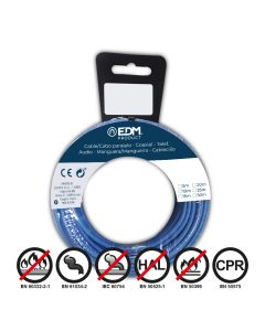 Carrete cablecillo h07z1-k 1,50 mm² azul, 20 m