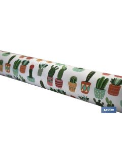 ROLLO DE MANTEL ANTIMANCHAS CON CACTUS 1,40 X 20 M COFAN