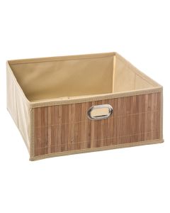 Cesta para mueble de almacenaje bambú natural 31x31x13.5cm