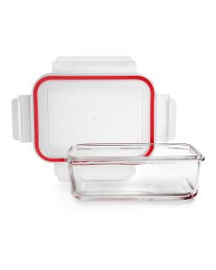 Fiambrera borosilicato rectangular, cap: 0,900ml, 754709. ibili