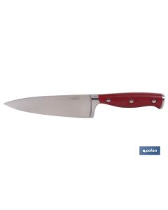 CUCHILLO COCINA HOJA15cm MODELO AGUACEJO ROJO COFAN