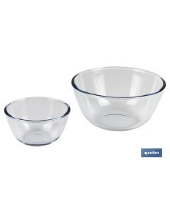 SET DE 2 ENSALADERAS DE VIDRIO BOROSILICATO MODELO BARITINA 800 ML - 2700 ML COFAN