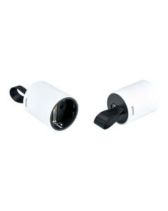 Base móvil 2p+tt schuko salida frontal 16 a 250 v~ facil extraccion blanca