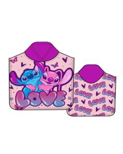 Poncho playa micro 55 x 110cm infantil lilo&stitch