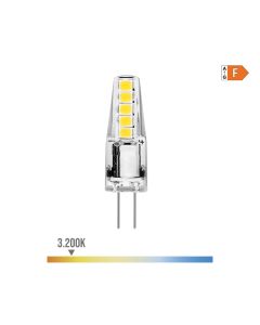 Bombilla bi-pin silicona led g4 12v 2w 180lm 3200k luz calida ø10x37mm edm