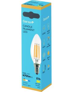 BOMBILLA LED FIL VELA 3,4WE14 470LM2700K