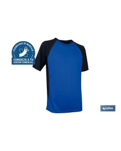 CAMISETA TRANSPIRABLE MODELO PILOTE AZUL-NEGRA 160 gm2 TALLA-XXXL COFAN