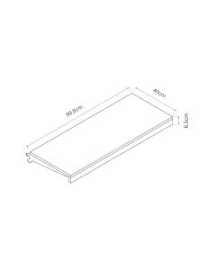 Balda de madera 1000x370x60mm color haya c/soportes basics