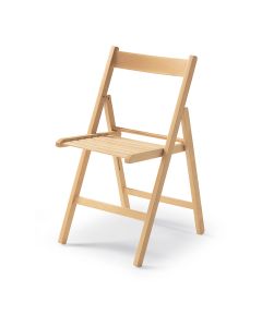 Silla plegable de madera natural 79x42,5x47,5cm