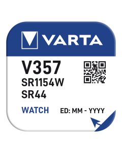 Micro pila de boton varta sr44 - v357 silver 1,55v (blister 1 unid.) ø11,6x5,4mmmicro pila de boton silver varta sr44 - v357 1,55v (blister 1 unid.) ø11,6x5,4mm (diámetro/alto)