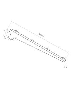 Pack 2 soportes balda madera 470mm 504x2x75mm basics