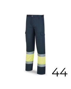 Pantalon poliester/algodón bicolor alta visibilidad azul/amarillo talla 44 388pfxyfa/44 marca