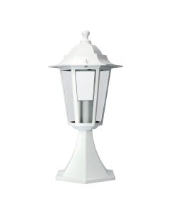 Farol de aluminio y cristal para muro ip44 e27 60w color blanco ø19,5x37,5cm modelo zurich