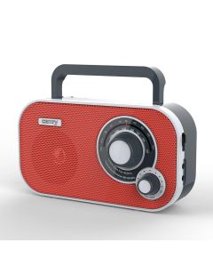 Radio am/fm cr 1140 roja, 21 x 5,6 x 12 cm