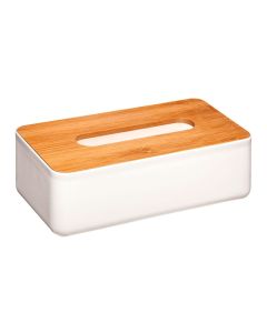 Caja de pañuelos de baño bambu-blanco colección 'baltik'