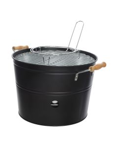 Barbacoa tipo cubo con parrilla de ø32cm bbq