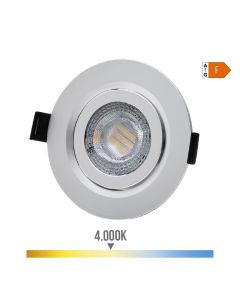 Downlight led empotrar 9w 806lm ra80 4000k redondo color cromo ø9cm edm