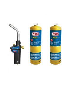 Kit soplete pro-fire + 2 botellas de gas mapp rosca 1" 1500002772 super ego