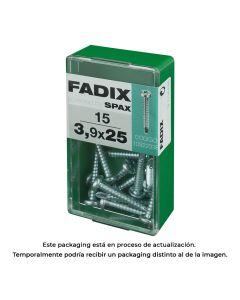 Caja s 15 unid. tornillo rosca chapa cr autot. 3,9x25mm fadix