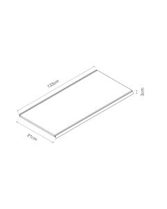 Bandeja gris 1330x200x35mm ral 7015 s/soportes basics