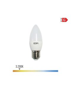 Bombilla vela led e27 5w 400lm 3200k luz calida ø3,5x10cm edm