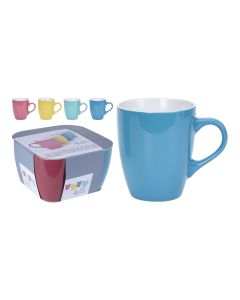 Set de 4 tazas de cafe 34cl colores surtidos