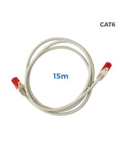 Cable utp cat.6 latiguillo rj45 cobre lszh gris 15m