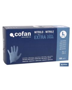 CAJA 100 UDS. GUANTES NITRILO EXTRA FUERTE T - S COFAN