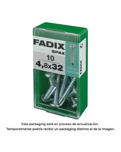 Caja s 10 unid. tornillo rosca chapa cr autot. 4,8x32mm fadix