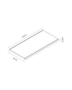 Bandeja gris 1330x470x35mm ral 7015 s/soportes basics