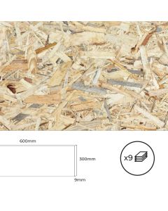 Set 9 tableros osb 600x300x9mm. bertini