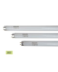 Tubo fluorescente 18w trifosforo 865k modelo: t8 luz fria. philips