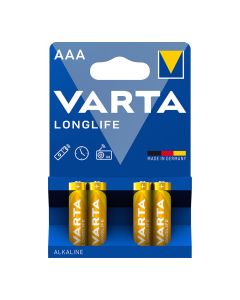 Pila alkalina varta aaa - lr03 longlife (blister 4 unid.) ø10,5x44,5mm