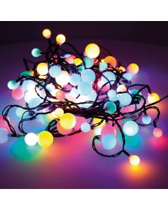 Guirnalda "cherry" led luces de tres medidas 14m 120 leds multicolor exterior