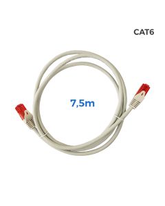 Cable utp cat.6 latiguillo rj45 cobre lszh gris 7,5m