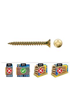 Caja 1000 unidades tornillo madera avellanado pz din/ref vlox ø3 x 25 mm bicromatado+lubr.